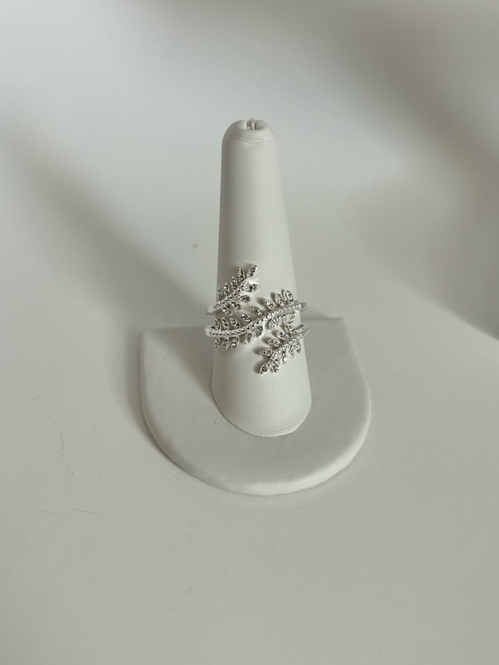 Silver Leaf Cluster Ring - Size 10